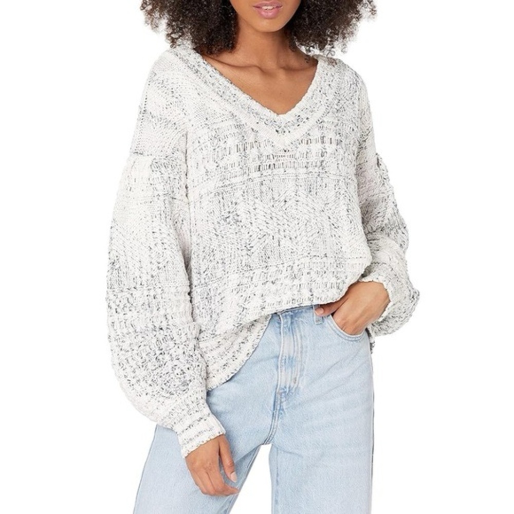 JOIE Sydnee Cotton V-Neck Knit Sweater SZ M